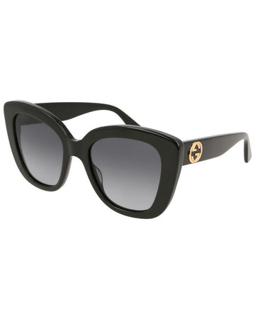 Gucci GG0327 001 52 Grey Butterfly Ladies Sunglasses