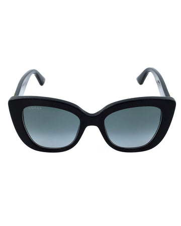 Gucci GG0327 001 52 Grey Butterfly Ladies Sunglasses