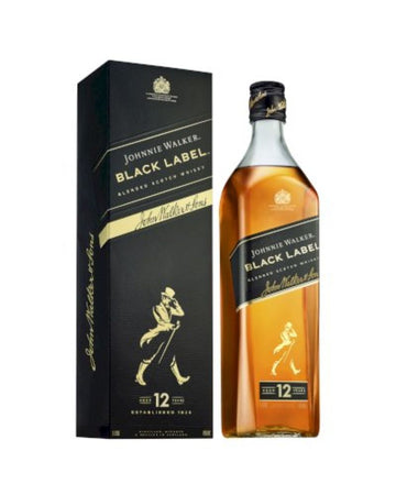 Johnnie Walker Black Label Scotch Whisky Boxed 1L