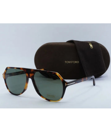 TOM FORD FT0934 53N Blonde Havana / Green 59-14-145 Sunglasses