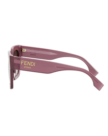 Fendi ROMA FE 40101 F 81F Square Sunglasses