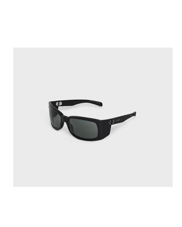 BLACK FRAME 54 SUNGLASSES IN ACETATE MASK FRAME SMOKE LENSES