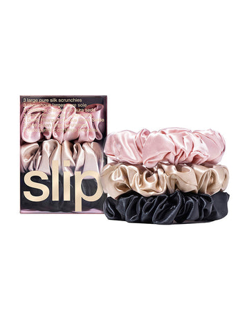 slip pure silk large scrunchies - multi