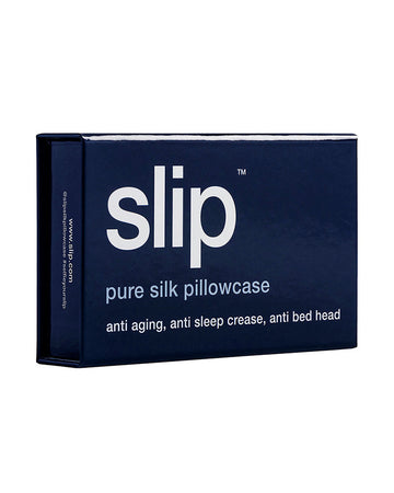 slip pure silk queen pillowcase - navy