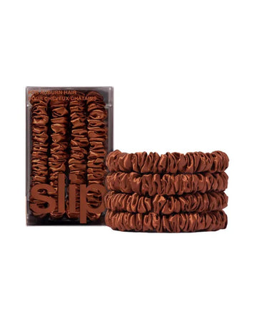 Slip Pure Silk Skinny Scrunchies - Auburn