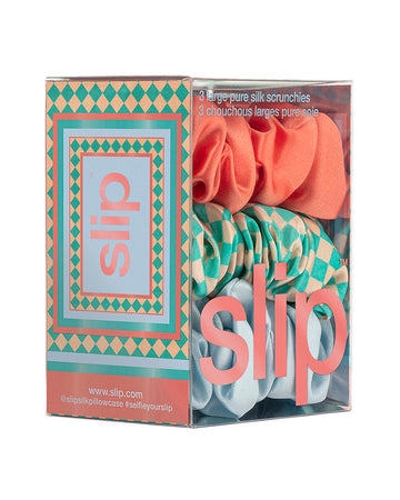 slip pure silk assorted scrunchies - flora