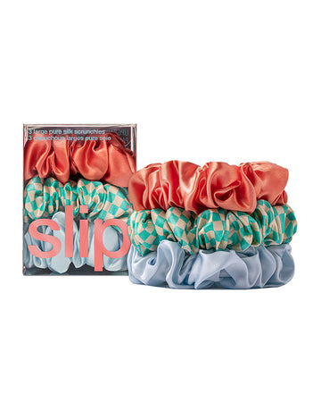 slip pure silk assorted scrunchies - flora